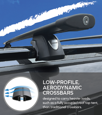 SUV Rugged Crossbars for Raised Roof Rails